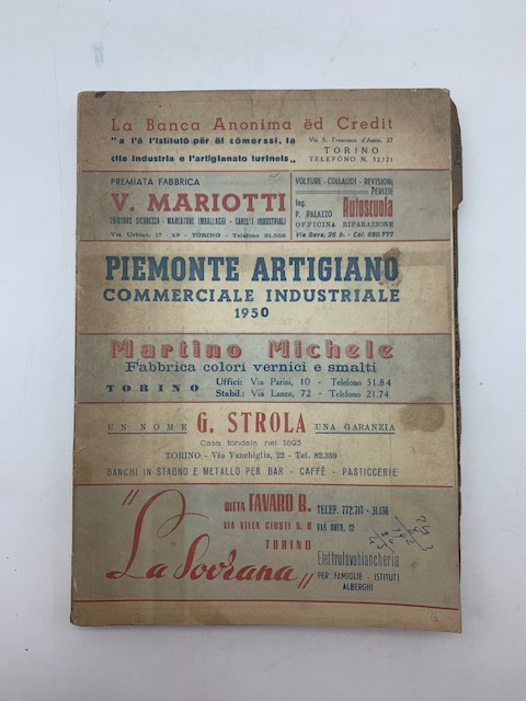 Piemonte artigiano commerciale industriale 1950. Guida regionale per gli acquisti e le vendite